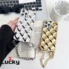 Diamond Plating Camera Protection Phone Case Pear Chain For IPhone 15 Pro Max 14 15 Plus 13 12 Pro 11 Promax with Bracelet