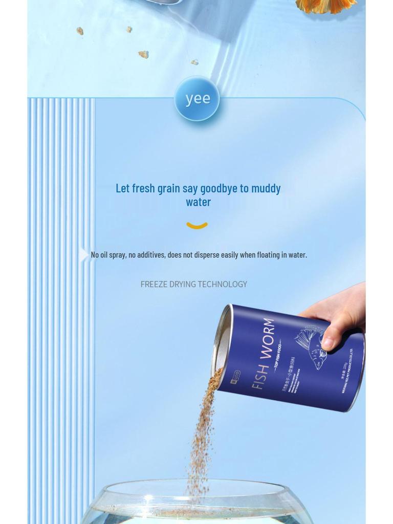 Tropische Fische Guppy & Flowerhorn Granulat: Getrocknetes Insektenfutter für Fische