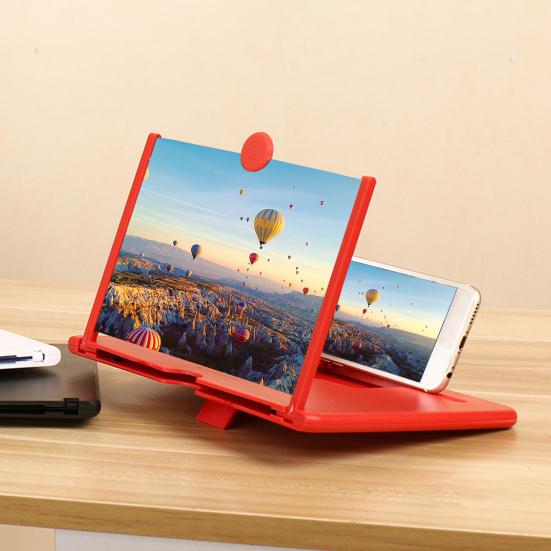 3D Telefonskjermforstørrer Sammenleggbar Mobiltelefonforstørrerskjerm for Filmer Spill Universelt Stativ for Alle Telefoner