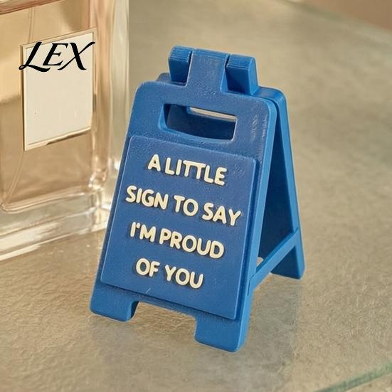 Unique Valentine's Day Gifts Romantic Mini Desk Sign with I Love You/I Miss You/I'm Proud of You Text for Anniversary Engagement Party Table