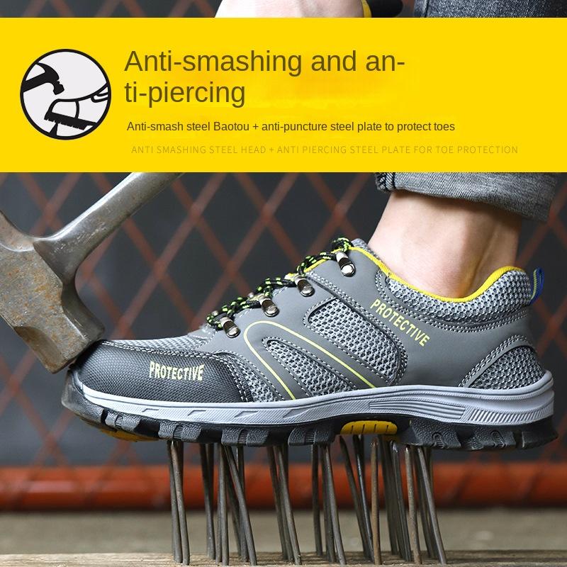 Arbeitsschuhe Herren High-Top Sicherheitsschuhe Bruchsicher und Durchstichfest Atmungsaktive Arbeitsschuhe Schutzschuhe