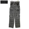 744506 12-pocket Cargo Flare Denim Baggy Pants Bottoms 44 grayUsed