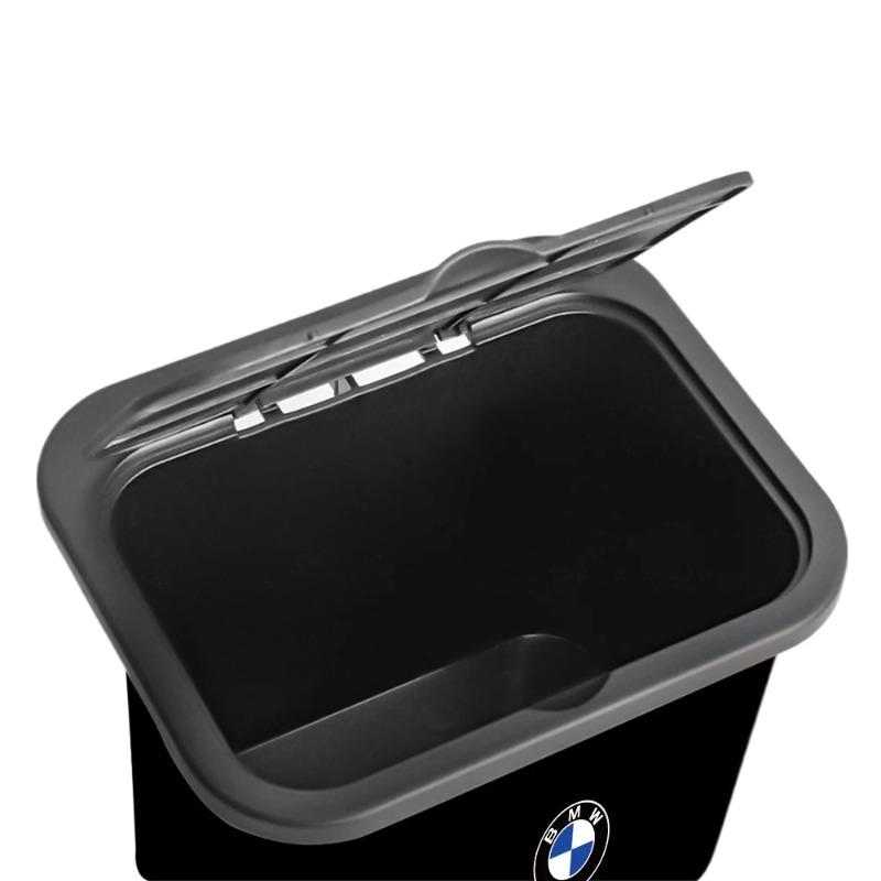 1pc Mini Car Garbage Basket Home Table Plastic Trash Can Office Supplies Dustbins Car Portable Sundries Barrel Box For BMW M