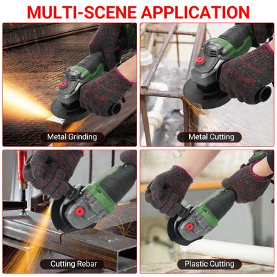 Y20-G100A Cordless Angle Grinder, 20V Power Angle Grinder Tools with 4.0Ah Batteries & Fast