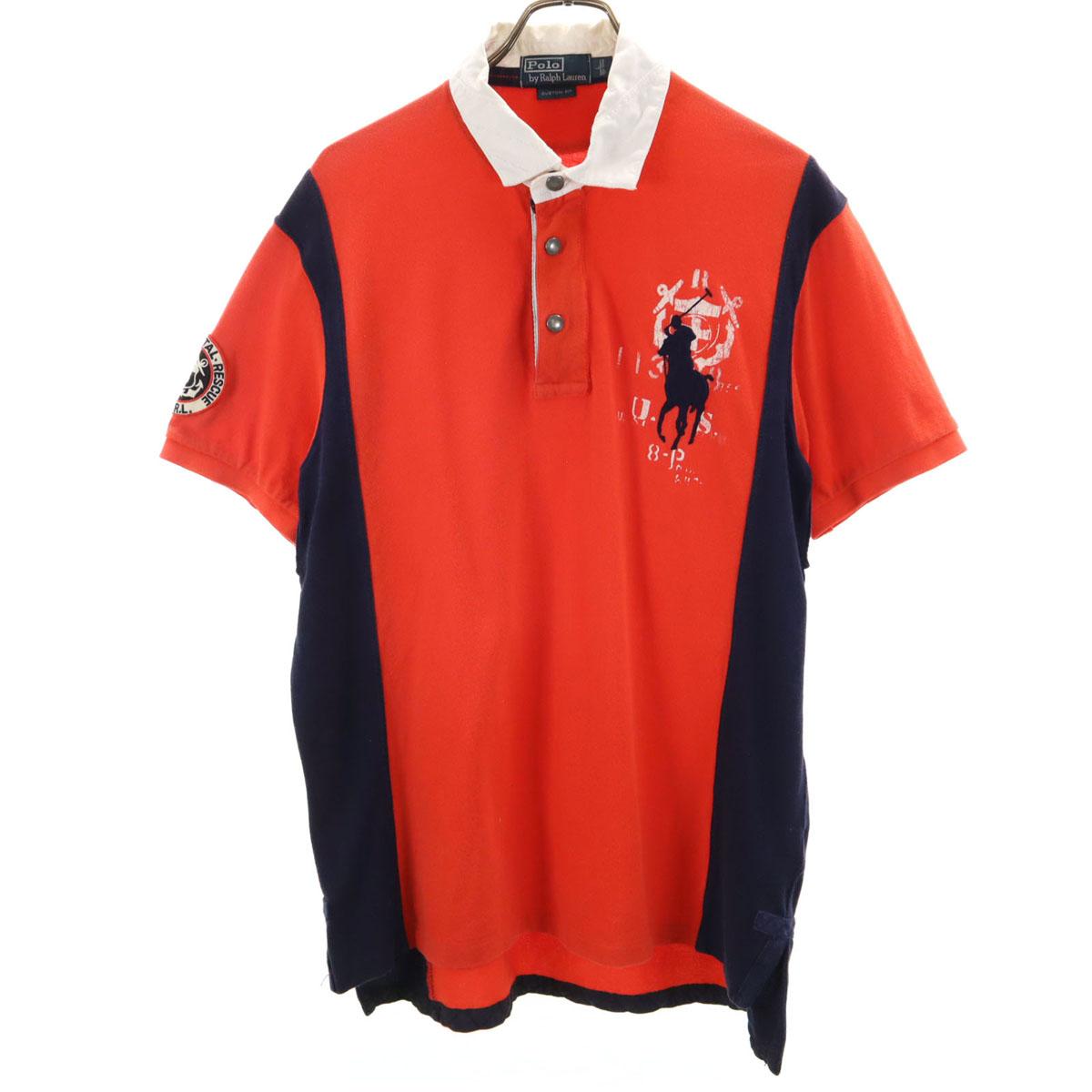 

Polo by Ralph Lauren Big pony Short sleeve Polo shirt L Orange series Men s Used