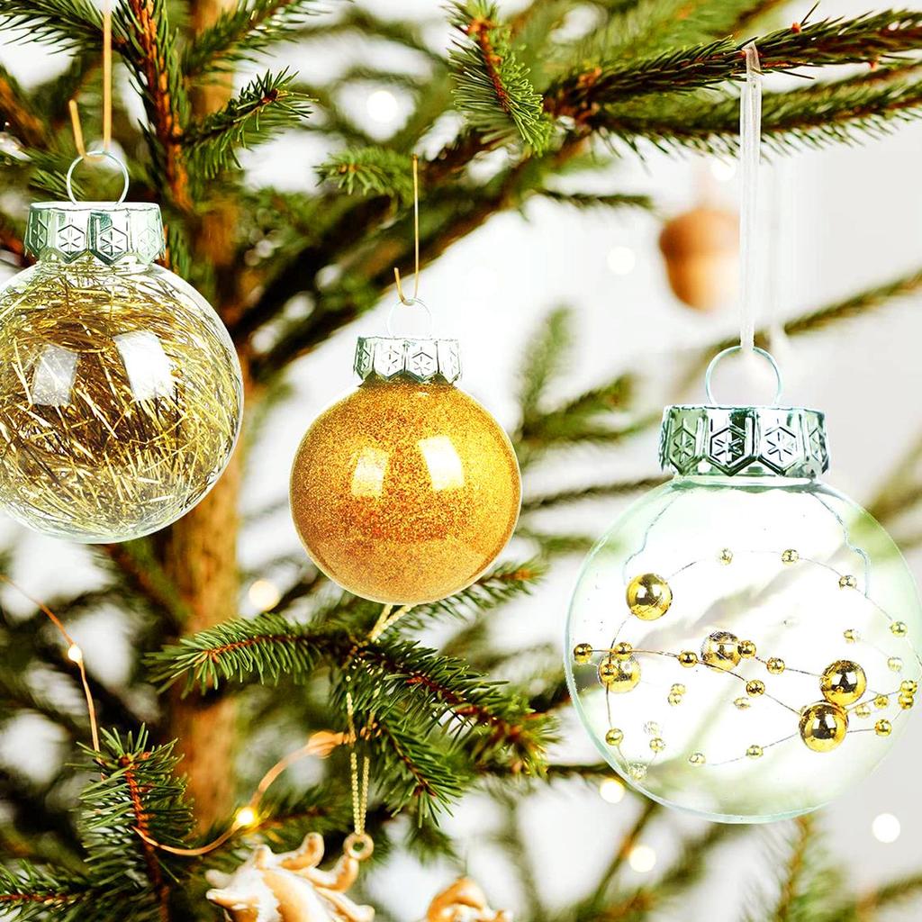 Electroplated Irregular Painted Plastic Christmas Ornament Set 100-Pack