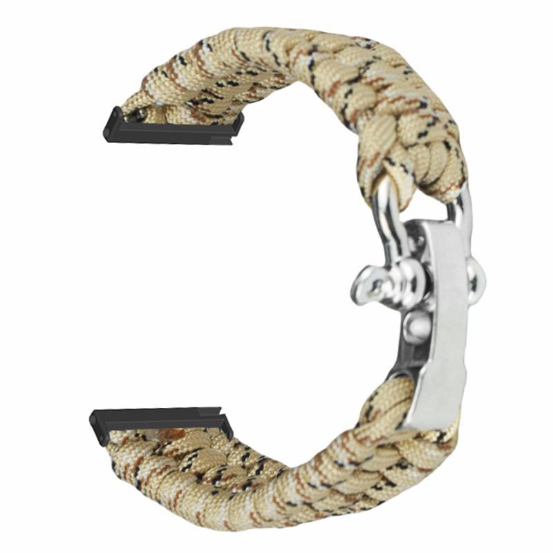 

For Suunto Spartan Sport Wrist HR Baro/Suunto 7/Suunto 9 24mm Watch Band Braided Rope Wrist Strap Bracelet Desert Camouflage