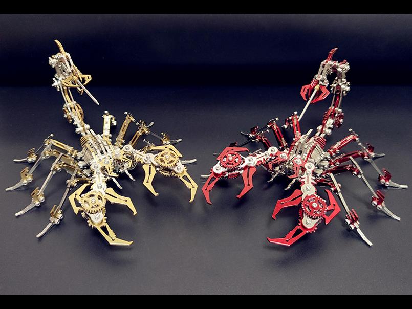 Red Scorpion King 3D Steel Puzzle - High Difficulty Metal Model Toy