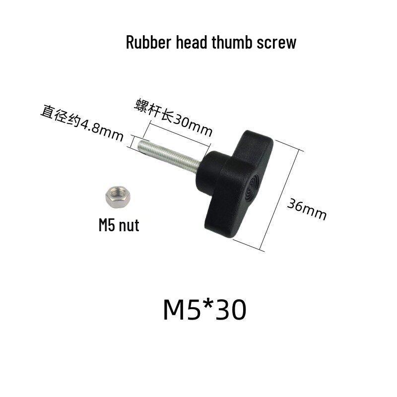 Live Broadcast Tripod Accessory: Rubber Head Screw Nut Handle, M5 Hand-Tightening Plastic Screw
