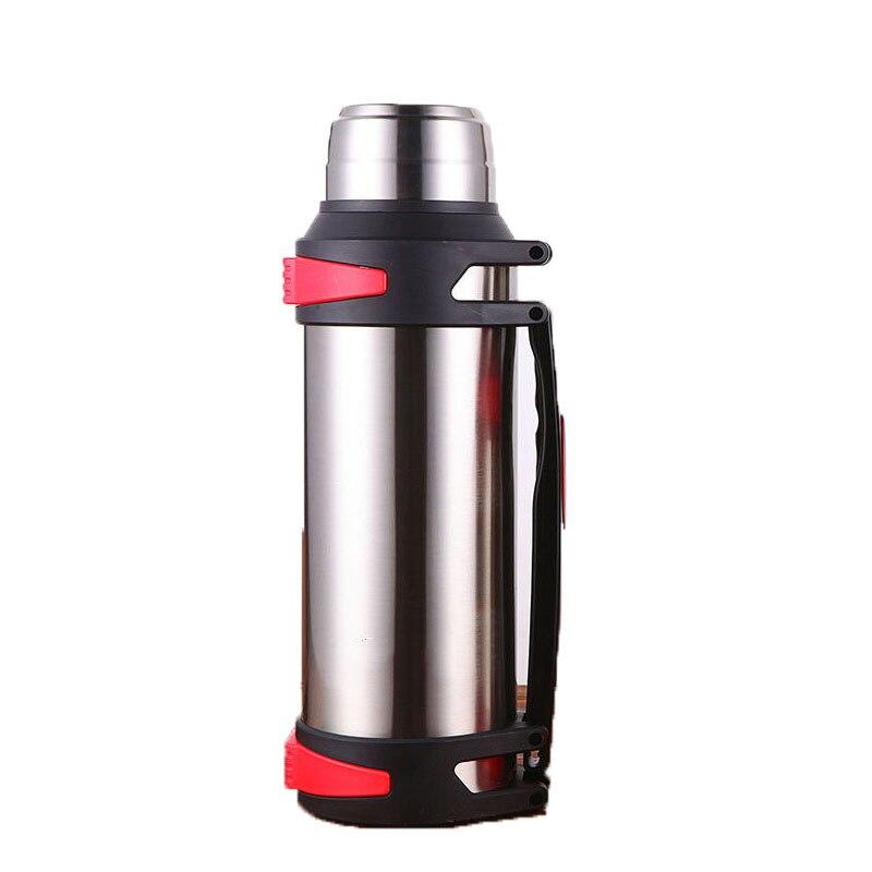 1200–3000 ml große Thermosflasche, Isolierflaschen, isolierter Wasser-Thermobecher aus Edelstahl mit Riemen, 48 Stunden Insalation 1200ml silber
