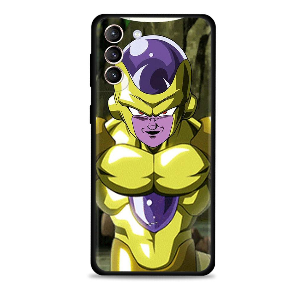 Dragon ball Golden Frieza telefonfodral för Samsung Galaxy S21 S20 FE S22 Ultra S10 S9 S8 Plus S10e Note 20 Ultra Silikonskydd