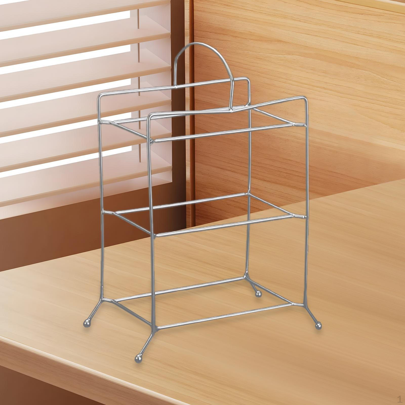 

Стойка для хранения посуды Поднос для приготовления пищи Многоцелевой декор комнаты Стабильный органайзер для кухонного стола 3 Tier Small