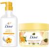 Dove Body Wash and Creamy Scrub Set 450g and 298g Moisturizing and Exfoliating Body Care Products