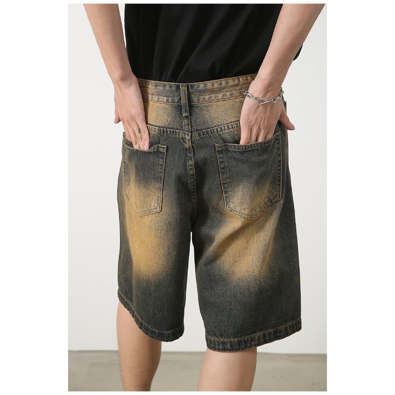 Trousers Denim Shorts Men's Summer Five-minute Pants Loose Versatile Casual Pants Straight Loose Jeans for Men Fashionable and Comfortable Pants