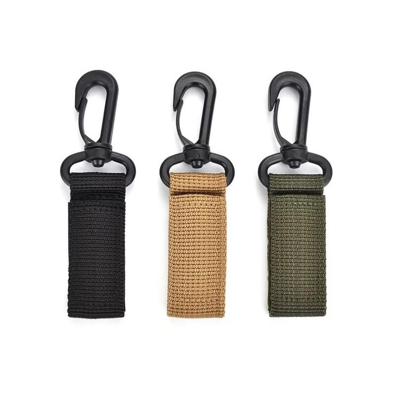 Tactical Nylon Webbing Keychain with Hook