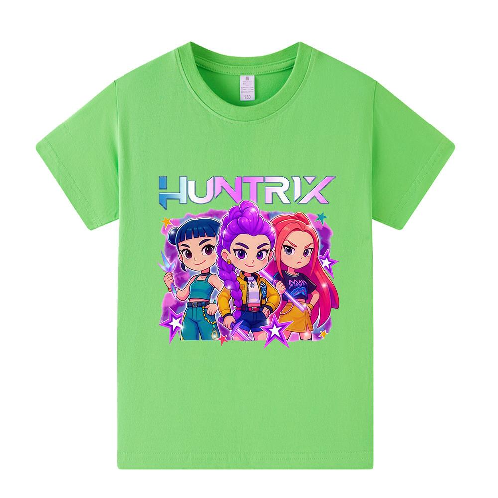 A1200 Kids Boys Girls Kpop Rumi Zoey Mira Print Short Sleeves T-shirt