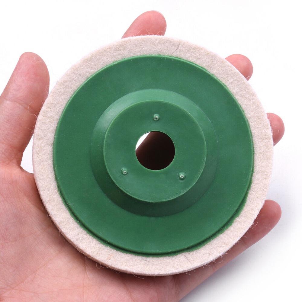 

10pcs 4inch Round Wool Buffing Pad Wool Felt Disc Car Polish Waxing Pad Angle Grinder green-10pcs