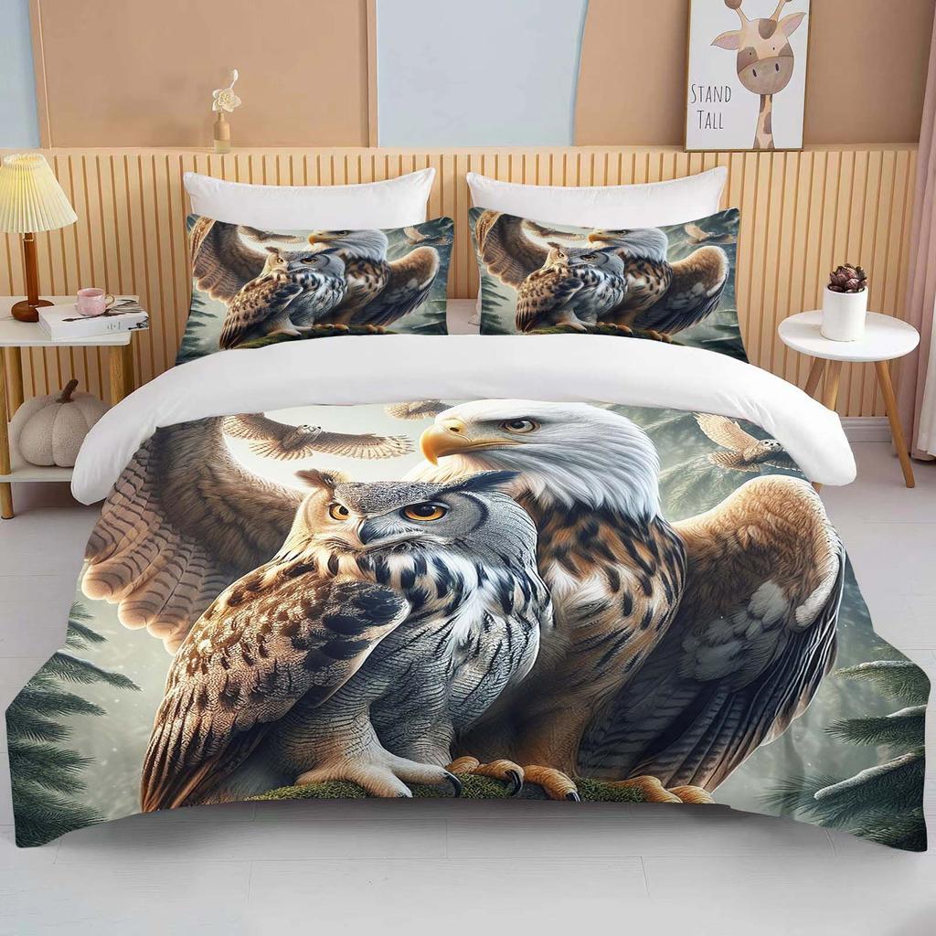 Lion Fox Horse Eagle Wolf   Bedding Set Duvet Cover 1 Duvet Cover 2 Pillowcases Adult and Child Bedding Set Luxury Holiday Gifts