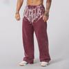 New-style, Trendy, Large-print Cotton Outdoor, Sports, Fitness and Casual Loose-fit Straight-leg Trousers