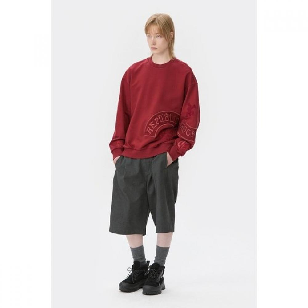 Customellow Off Season Red Graphic Sweatshirt  Cwtaw25625rex 