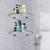 Bathroom Glass Corner Shelf Wall Mounted ,Tempered Glass Shelf For Storing Shower Gel/Soap-C Bathroom Shelves,