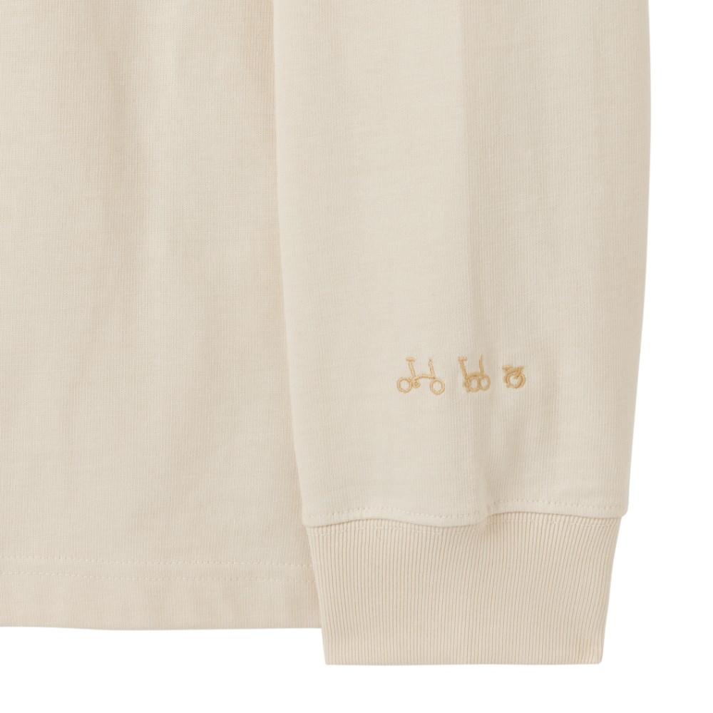 BROMPTON LONDON Basic Solid Long Sleeve T-Shirt - Cream (P253Uts411)