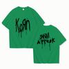 Korn Music Concert Rock Band World Tour Pure Cotton T-shirt Personalized Street Versatile 2025 Summer Fashion T-shirt