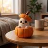 Cartoon Cute Pumpkin Ghost Figurine Funny Pumpkin Ghost Sculpture  Window Display