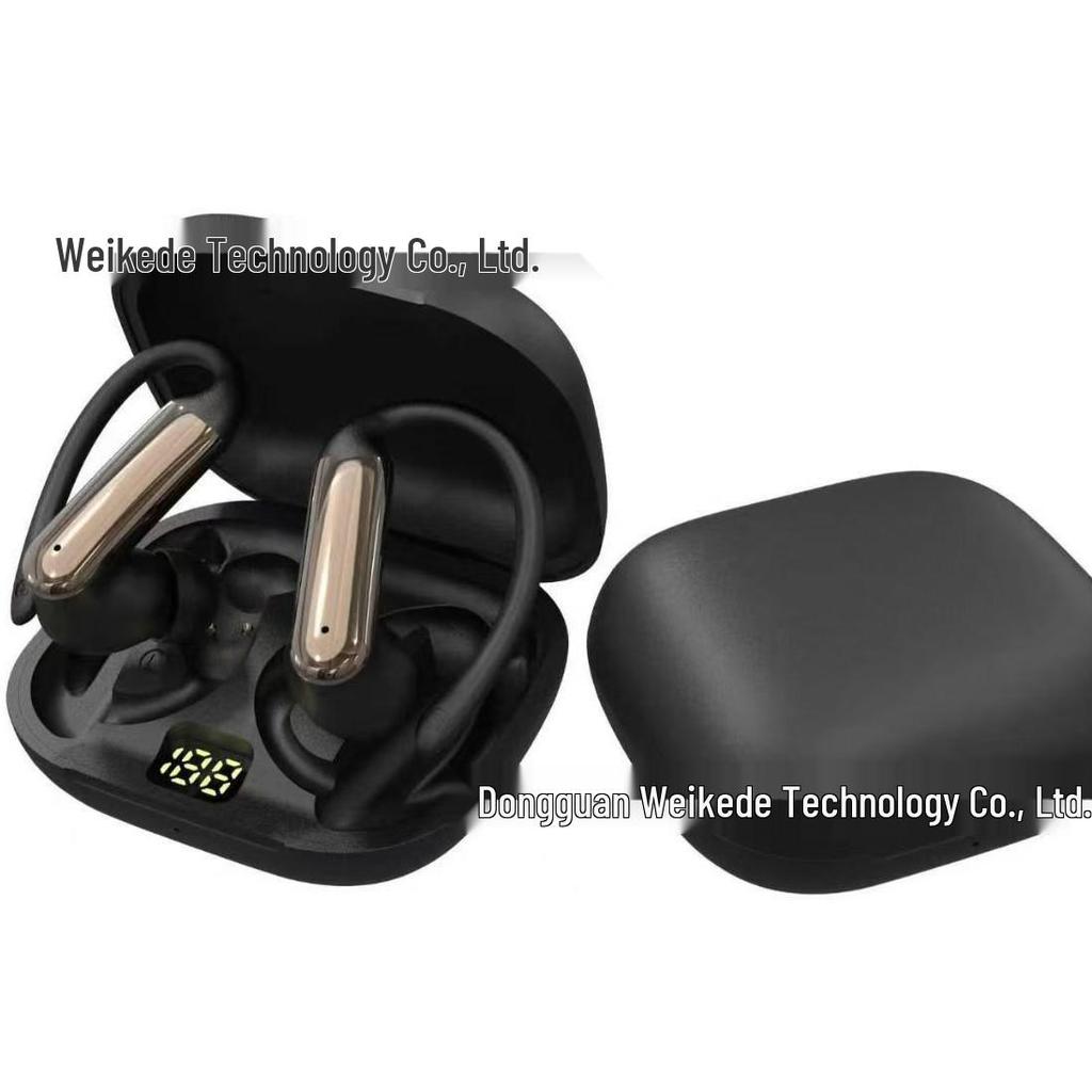 Bluetooth Clip-on Earbuds with Digital Display and Long Battery Life
