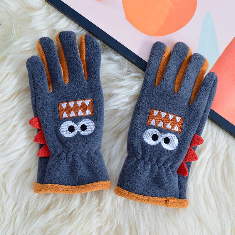Süße Cartoon Kinder Winter Warme Handschuhe Polarfleece Verdickt Mädchen Jungen Vollfinger Fäustlinge Für Kinder Outdoor-Handschuhe