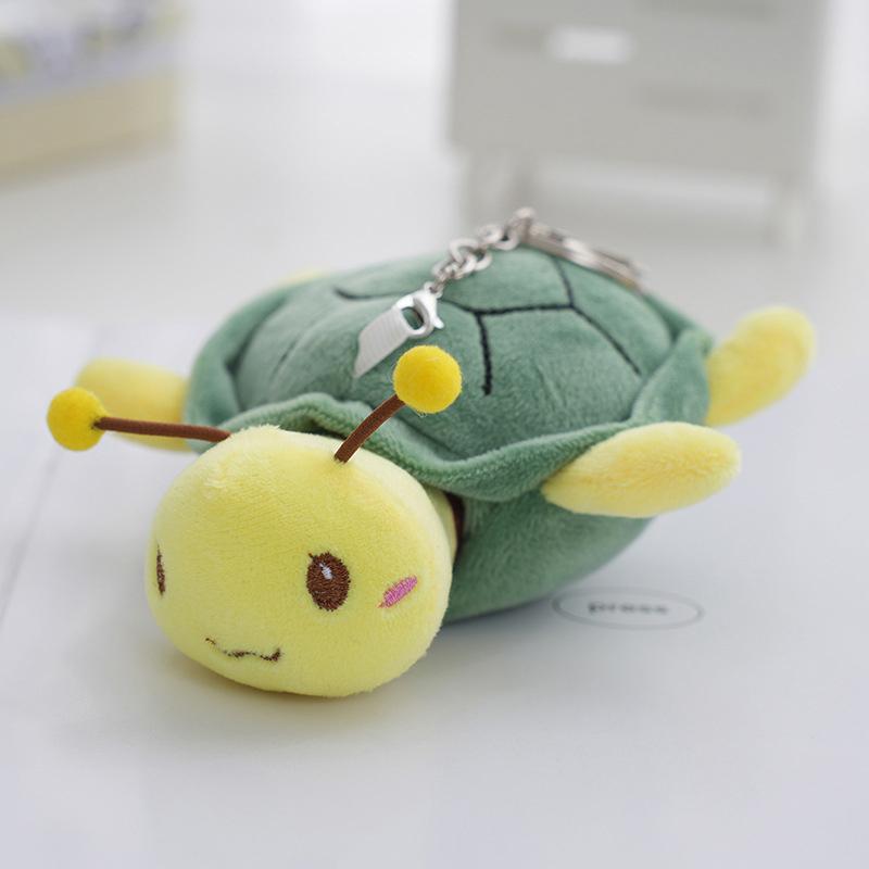 Cute Turtle Mini Keychain Plush Stuffed Toys Tortoise Cartoon Dolls Soft Animal Small Pendant Bag Ornaments Decor Kid Girl Gifts