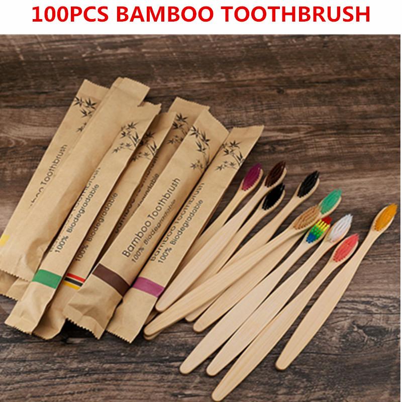 New Style Portable Bamboo Toothbrushes Eco Friendly Wooden Tooth Brush for Adults Children Customized Laser Engraving Logo