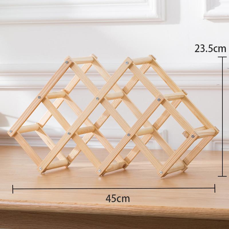 Red Wine Rack Wooden Display Rack Living Room Wine Cabinet Display Wine Retro Creative Wine Rack Storage Rack Wine Rack