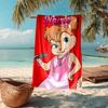 Custom Name Ultra-Soft Beach Towel with Alvin and the Chipmunks Theme,Ideal for Pool - Camping, Diving - Perfect Travel Essential, Vibrant Beach Towel