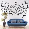 60-180pcs Halloween Bat 3d Black Bat Stickers Supplies Halloween Classic Style Wall Stickers Three-dimensional Spider Decoration