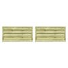 Garden Gates (2 Pcs) Impregnated Pine Wood 150 X 75 Cm Green