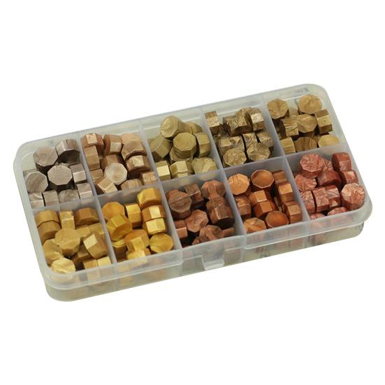 200Pcs Wax Seal Beads Beautiful Colors Easy-to-use Octagon Wax Beads for Invitations Card Envelope Gift Wrapping