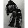 Swobodny Klasyczny Cool Street Style Zestaw, Młodzieżowy Sweter Casual, Zestaw Sportowy na Wiosnę i Jesień z Długim Rękawem, Modny Zestaw Męski Outdoor