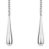 1 Pair Drop Earrings Long Tassel Teardrop Pendant Artificial Silver Chain Threader Dangle Earrings for Party