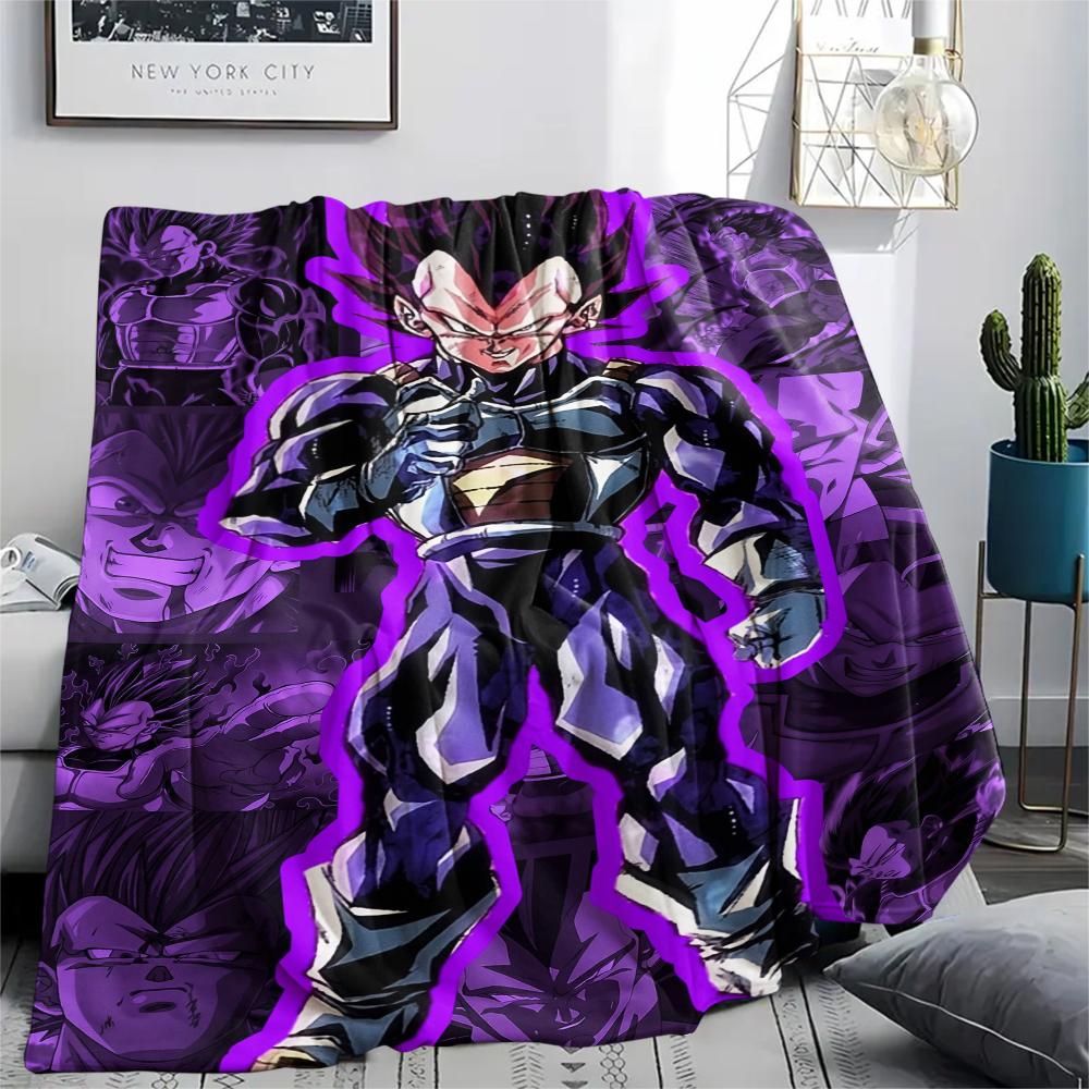 

Dragon Ball Vegeta pattern Flannel Blanket, High quality Comfortable for All Seasons, Home Decor, Warmth and Comfort, Perfect for Gifts. 80cm x 120cm