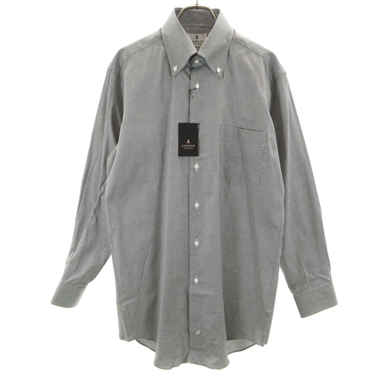 

unused LANVIN Made in Japan Daimaru Matsuzakaya check Long sleeve Button down shirt Men s Used
