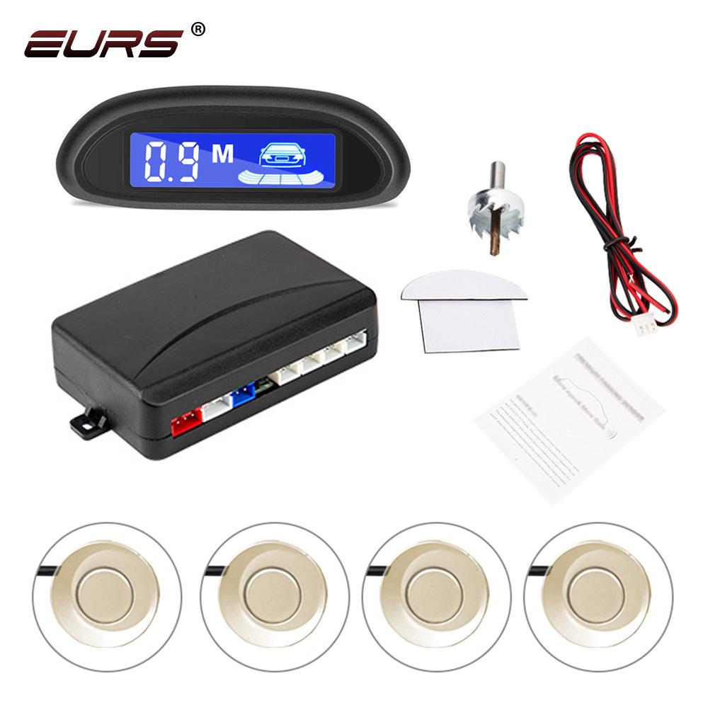 Parkovací radar EURS 4 Senzorová sada 22mm Parktronic Display Reverzní Radar pro bezdrátové auto Rover senzor Monitorovací systém