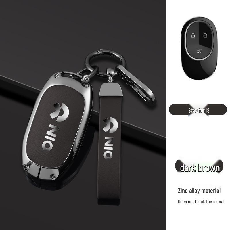 Nio Car Key Case: Anti-Lost Shell for ES7/ET5/ET7/ES6/EC6/ES8 Models - High-End Buckle for Men and Women