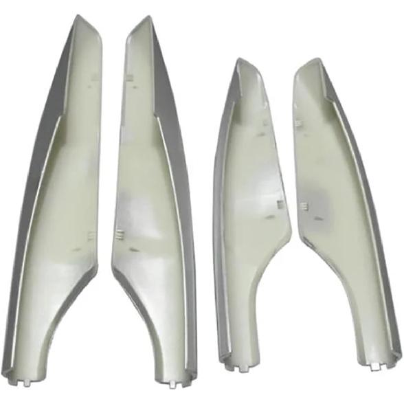 Silver ABS Roof Rack Bar Rail End Protection Replacement Cover Car Styling 4pcs,Compatible with Nissan Patrol Y62 2010-2015 2016 2017 2018