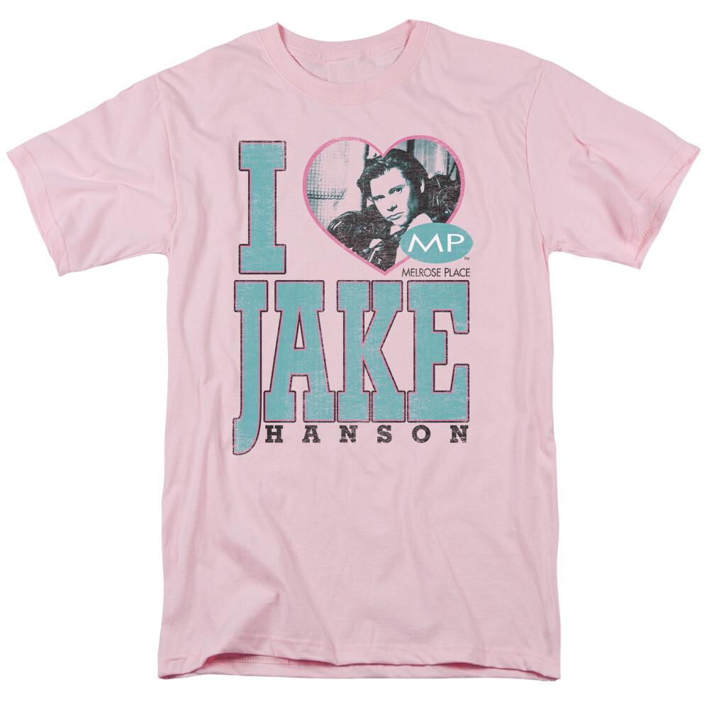 Melrose Place I Heart Jake Hanson T Shirt Mens Licensed Classic TV Light Pink S