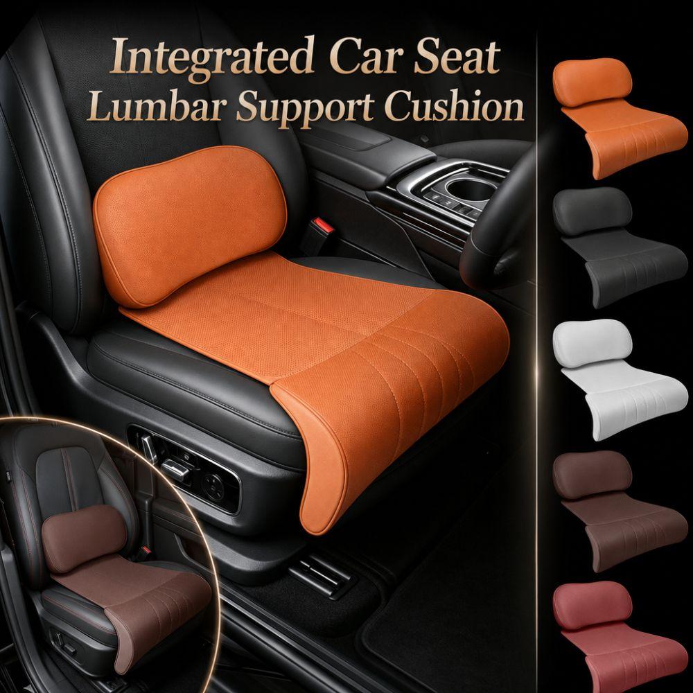 Breathable Integrated Lumbar Leg Support Mat Leather Extended Seat Cushion  Vehicle Universal