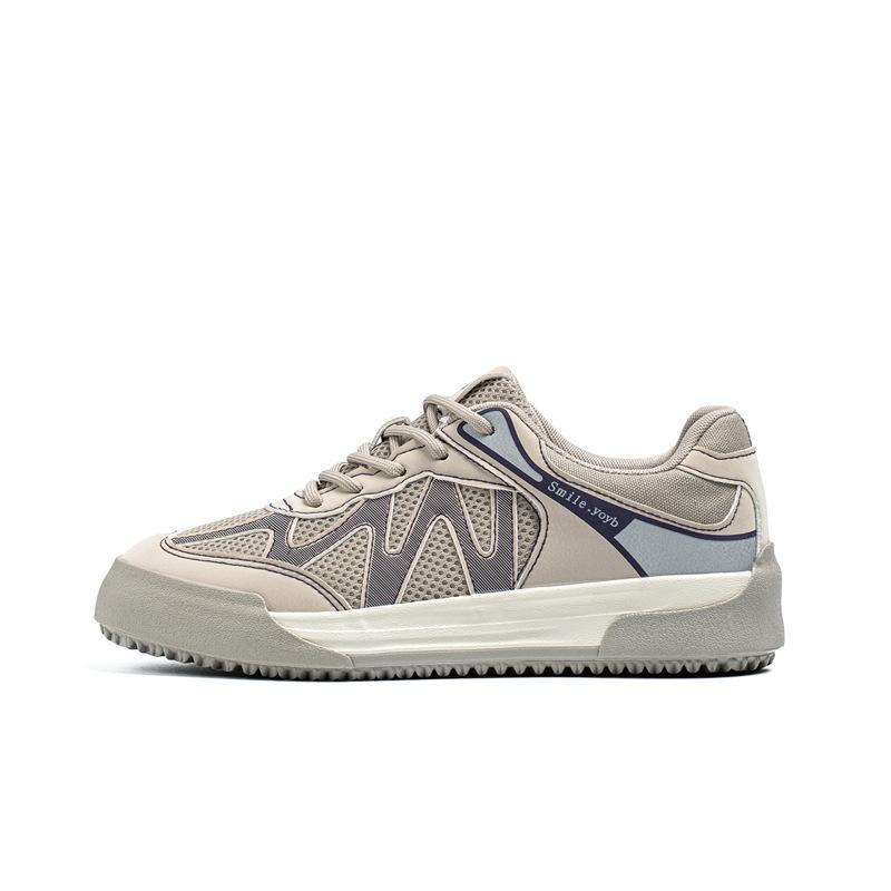 

Hong Kong Style Men s Shoes / 2026 Breathable Mesh Casual Board Teenagers High-end Versatile Sports 39 серый