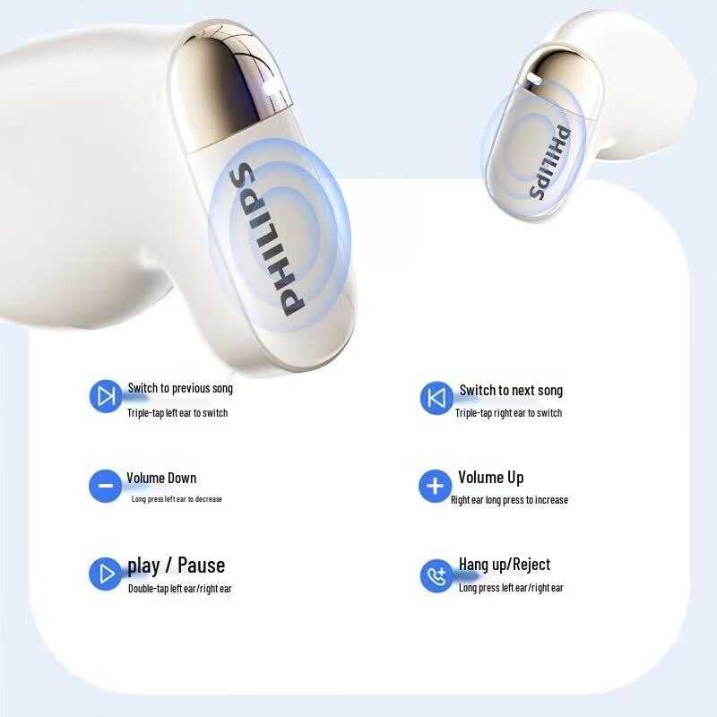 Philips TAT2169 True Wireless Semi-in-ear Bluetooth Earbuds