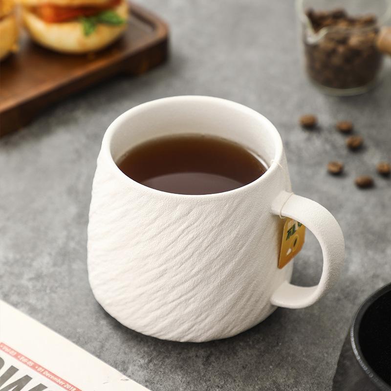 Simple Ceramic Large-Capacity Drinking Cup, Niche Boys Water Cup, Teacup, Office Household Couple Cup