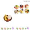 1/12 Mini Breakfast Model Buns Corn Egg Milk Simulation Model Kitchen Food Dollhouse Decoration Kid Pretend Play Toys